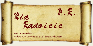 Mia Radoičić vizit kartica